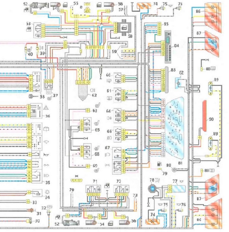 Схема проводки на ваз 2115